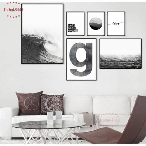900D Nordic Poster Scenery Seascape Decoration Pictures Canvas Painting Wall Pictures For Living Room Wall Art Decoration NOR060