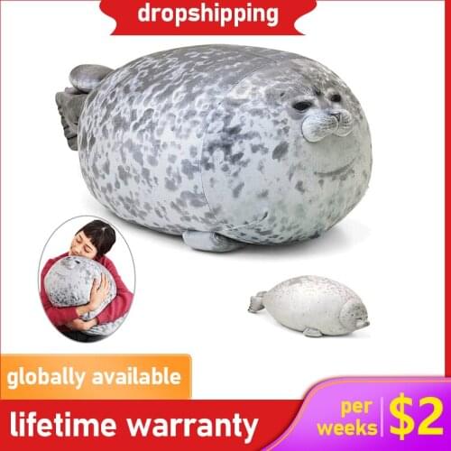 Chubby Blob Seal Plush Animal Toy Cute Ocean Pillow Pet Stuffed Doll Kids Soft Animal Kawaii Valentine Present Gift Pillow Toys