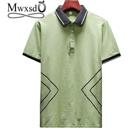 Mwxsd brand Summer Casual Men solid polo shirt Mens slim fit cotton Polo shirt breathable male polo shirt