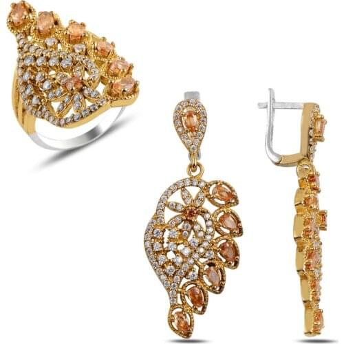 Silver 925 Sterling Zircon Cubic Zirconia Authentic Set