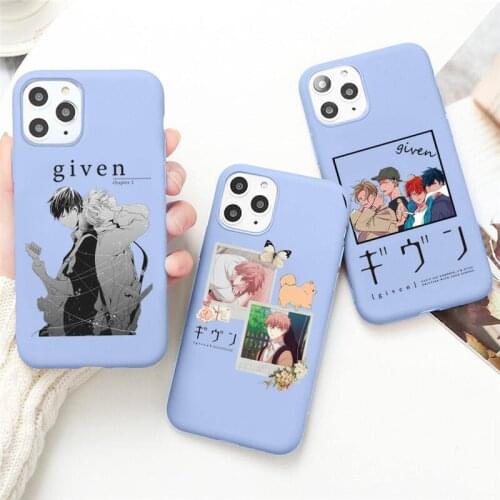 Japan Given Anime Fitted Music Gay Phone Case for iPhone 12 mini 11 Pro Max X XR XS 8 7 6s Plus Candy purple Silicone cover