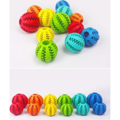 Pet Dog Toy Interactive Rubber Balls Pet Dog Cat Puppy Bite Chew Toys Ball Tooth Cleaning Funny Toys for Big Medium Small Dogs