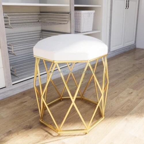 Modern minimalist dressing table stool makeup stool net red nail chair bedroom birds nest nordic girl back chair home