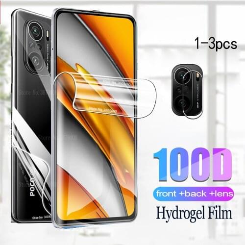 Front back hydrogel film for xiaomi poco f3 f 3 pocof3 screen protector camera film not glass 6.67" global version POCO F3 5G