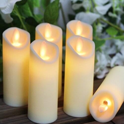 LED Flameless Candles , 3PCS/ 6PCS LED Candles Lights Battery Operated Plastic Pillar Flickering Candle Light for Party Decor
