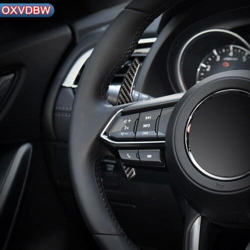Carbon Fibre Car Steering Wheel Shift Paddle Extension Shifter For Mazda 3 CX-4 2015 2016 2017 2018 MX-5 Atenza Axela 2014-2019