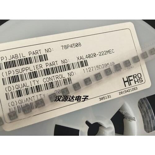 XAL4020-222MEC 2.2UH 4A 52MHZ 4X4X2MM high current power inductors SMD