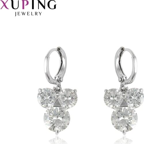 Xuping Fashion Elegant Earrings Popular Design Eardrops for Women Hot Sell Jewelry Christmas Gifts 27605