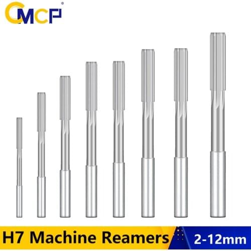 1pc H7 Chucking Reamer High Speed Steel Sraight Shank Reamer 2mm/3mm/4mm/5mm/6mm/7mm/8mm/9mm/10mm/11mm/12mm Machine Reamer