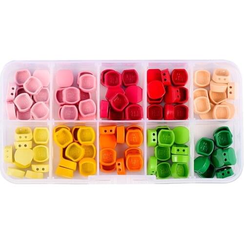 100pcs/box rainbow honeycomb enamel tile beads metal hematite myuki seed beads colorblock jewelry wholesale bracelet making diy