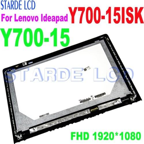 15.6’’ For Lenovo Ideapad Y700-15ISK Y700-15 LCD Display Touch Screen Digitizer Panel Assembly with frame bezel FHD 1920*1080