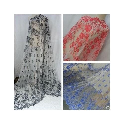 150cm Wide Export Two-color High-end Eyelash Lace Clothing Accessories DIY Home Curtain Dress Material