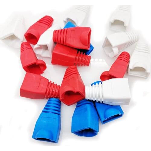 20pcs/lot Network Jack Plug Of RJ45 Connectors Boots Caps Cat5 Cat6 Only one Color in the package ,if you mind don't order it
