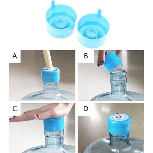 New 5Pcs Anti Splash Peel Off Tops 3 Gallon 5 Gallon Water Bottle Snap On Lids Non Spill Reusable Replacemet Water Bottle Caps