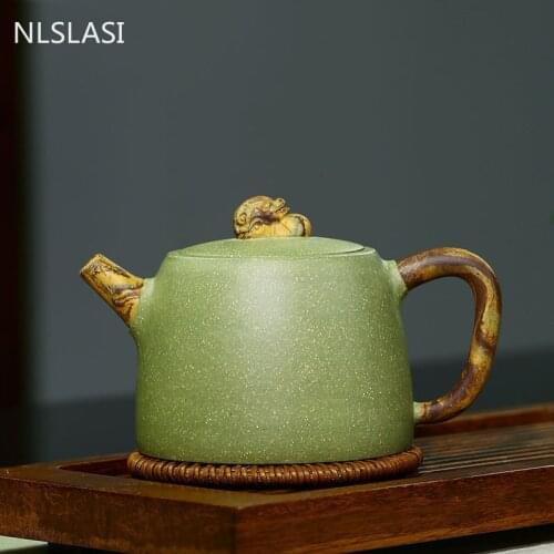 Authentic Yixing Tea pot Purple Clay filter teapot beauty kettle Chinese Raw ore bean green sand Handmade Boutique Tea set 280ml
