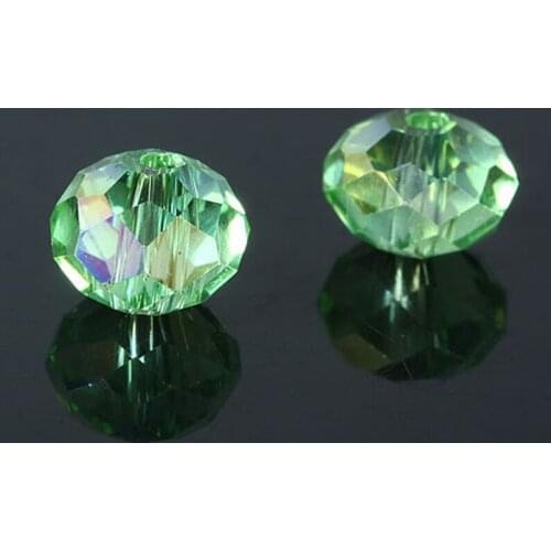 100PCS 8MM Austria Crystal Bead Rondelle Loose Faceted Glass Beads Spacers Beads for Bracelet Jewelry Making