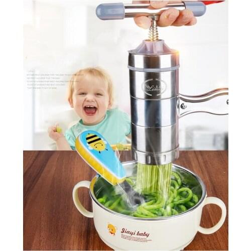 Stainless Steel household Manual Pasta Machine small Spaghetti Press Cutter Cookware Pressing Machine Kitchen Utensils Tools