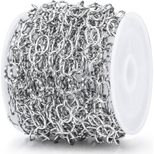 1 Meter Welded Link Loop Chain Stainless Steel Circle O Chains For DIY Bracelet Necklace Ankle Jewelry Making Findings Wholesale