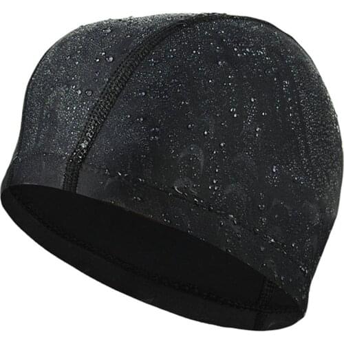 Elastic Waterproof Nylon Protect Ears Long Hair Sports Swim Pool Solid Hat Swimming Cap Free size for Men & Women