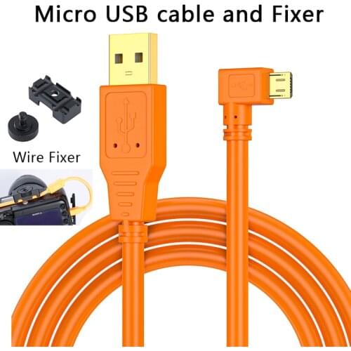 Micro USB to USB cable Tethered shooting cable for Sony A6400 A6500 A7R2 A7R3 A7M3 camera to computer for Lightroom capture one