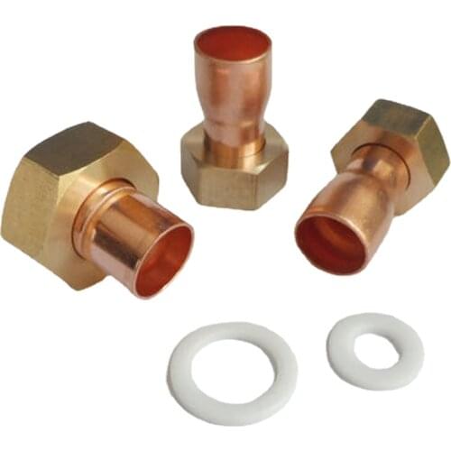 1/2" 3/4" 1" 2" BSP Female x 12.7 15 16 22 28 35 42mm End Feed Cup Connector Copper Plumbing Fitting For Air Condition
