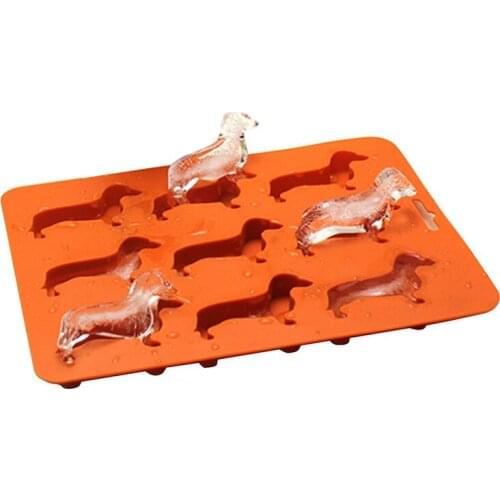 Creative Silicone Dachshund Puppy Shaped Ice Cube Chocolate Cookie Mold DIY Home Ice Tray Kitchen Tools