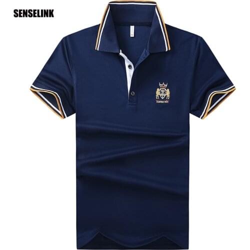 M-8XL 2021 New Men Spring Summer Casual Fashion Brand Male Tops Solid Clothing Quality Embroidery Breathable Cotton Polo Shirt