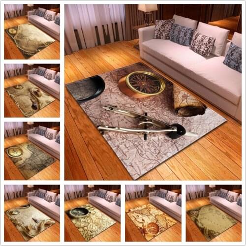New Soft Polyester Map Pattern Carpets for Living Room Bedroom Area Rugs Kitchen Floor Mats Home Decor Carpet Baby Crawling Rug