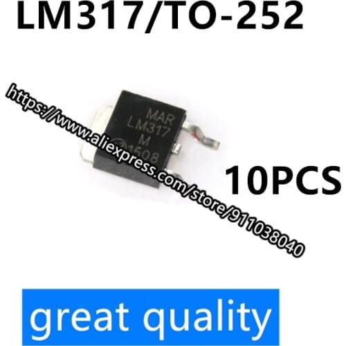 New original LM317M LM317MDT three-terminal regulator adjustable voltage regulator chip patch TO252(10PCS)