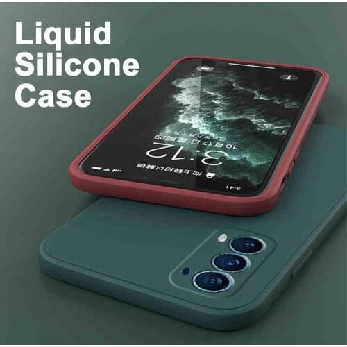 OPPO Reno 5 Pro Luxury Original Liquid Silicone Case Rubber Microfiber Cloth Lining Cushion Phone Cover for Find X3 Lite Neo