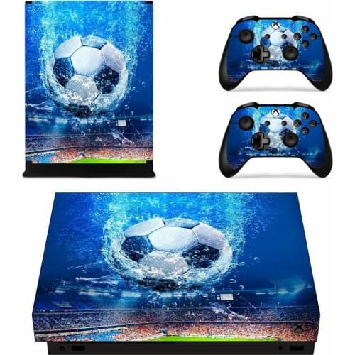 Football Soccer Full Cover Skin Console & Controller Decal Stickers for Xbox One X Skin Stickers Vinyl