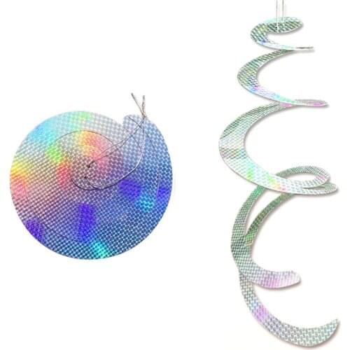 Bird Drive Spiral Reflector Infrared Spinner Hanging Decor Pendant Decoration For Orchard Balcony Terrace Lawn Pond Farms