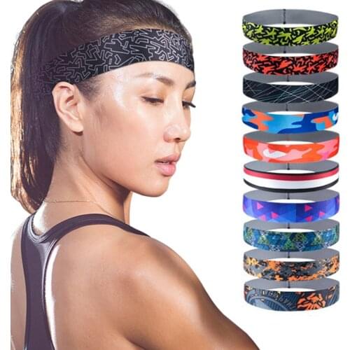 HUYIDA Outdoor Men Women Unisex Sports Sweat Band Fast Dry Antiskid Breathable Fashion Elastic Fitness Cycling Yoga Headband 1pc