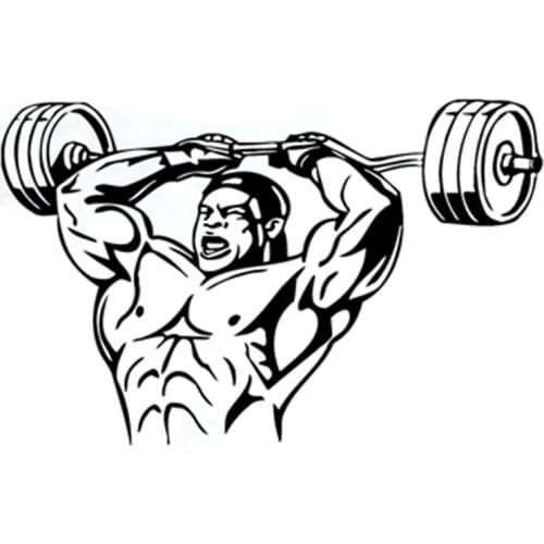 16.2CM*10.3CM Fashion Bodybuilding Bodybuilder Muscle Man Vinyl Silhouette Car Sticker S9-0660