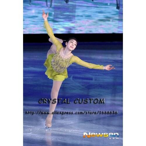 2016 Custom Ice Skating Dresses For Girls New Brand Vogue Figure Skating Competition Dress For Women DR3044
