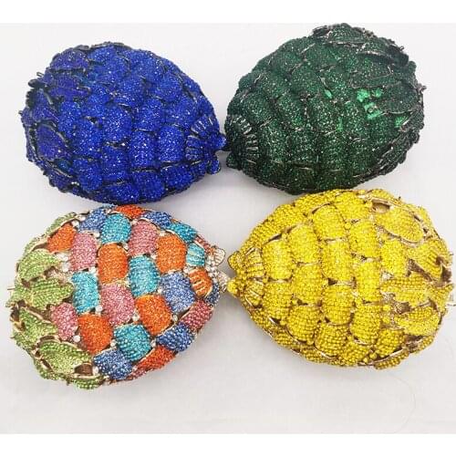 Blue/Green/Yellow Pineapple-Shaped Women Clutch Bags And Party Purses New Fashion Gift To Girls Party Handbags Prom Mini Purse