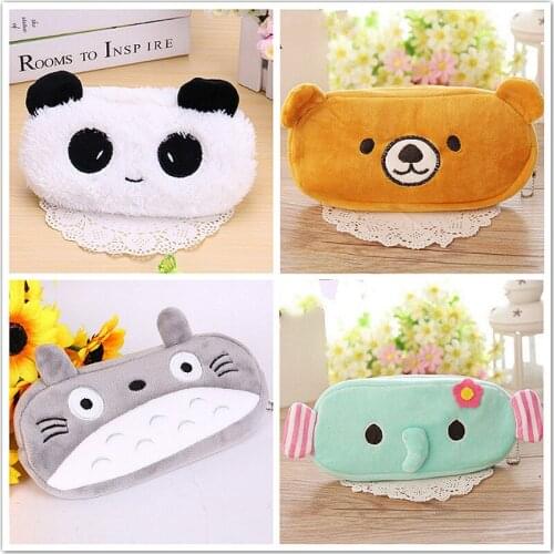 1pcs Expression Plush Purses Adorable Girls Gift Plush Pencil Purse Kawaii Bag Cute Cartoon Plush Unicorn Toy Bag Creative Kids