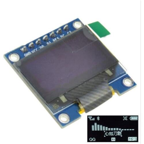 1PCS 3-5V 0.96" SPI Serial 128X64 OLED LCD LED Display Module for Arduino White