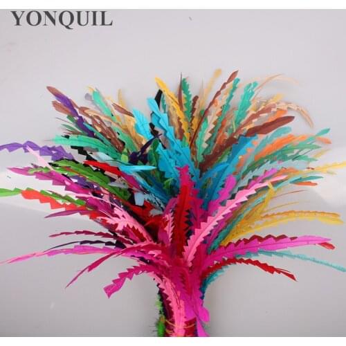 10 Colors 25-30Cm Loose Coque Rooster Tail Feather Long Shaped Feathers For DIY Fascinator Hair Accessories Cocktail Hats OF1552