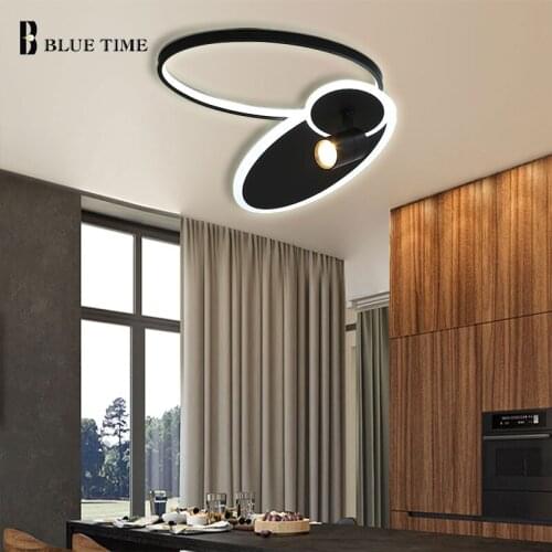 110v 220v Modern Ceiling Light For Living Room Restaurant Bedroom Dining Room Kitchen Ceiling Lamp Black Decoration LED Lustres
