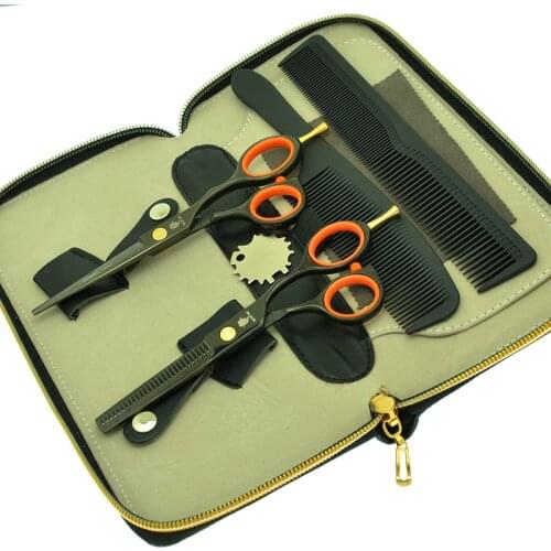 5.5" Smith Chu Barber Scissors Set Hair Cutting Shears Salon Hairdressing Hair Thinning Scissors Single-tailed Tijeras A0008C