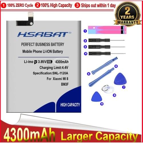 HSABAT 0 Cycle 3950mAh BM3F Battery for Xiaomi 8 Mi 8 Explorer/Mi8 Pro High Quality Mobile Phone Replacement Accumulator