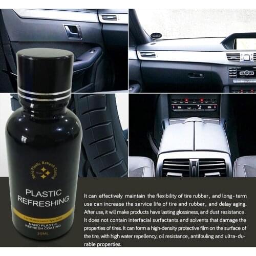 Hot 30ml Car Plastic Parts Retreading Agent Instrument Panel Agent Automotive Interior Cleaning car cleaner