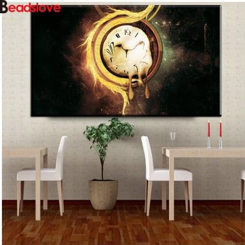 Clocks salvador dali Diamond Embroidery Diamond Mosaic sale DIY Diamond Painting Abstract Full 5D Square/Round Rhinestone