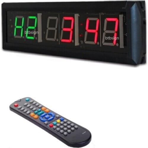 1.8inch Digital High Green LED Countdown Clock Crossfit Timer LED Interval Timer Stopwatch For Gym Fitness Training Garage