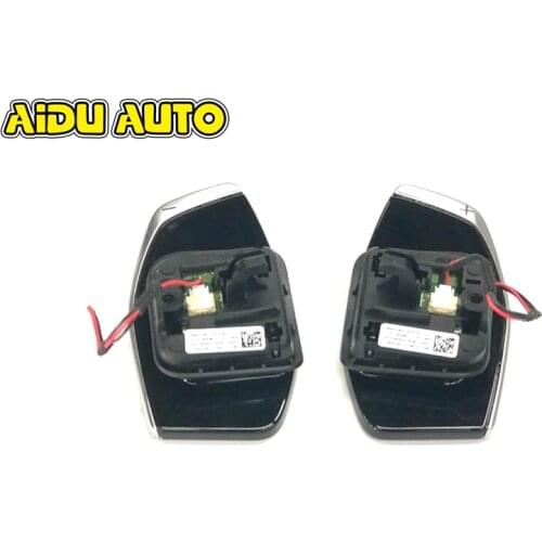 For Audi A3 8V A4 B9 8W A5 Q2 Piano Paint Tiptronic black high-gloss chrome Steering Wheel Shift Paddle 8W0 951 523 S