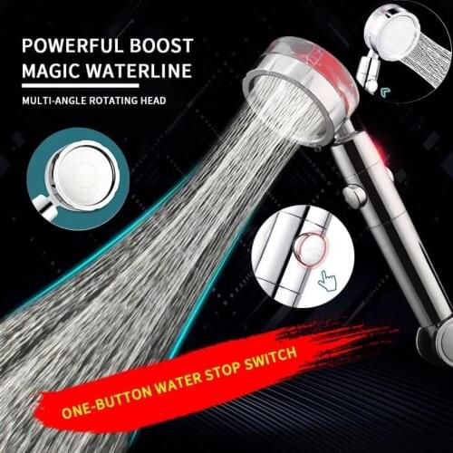 Shower High Pressure Water Saving Spray Shower Head 360 Rotated Rainfall Head Bathroom Hand-held Pressurized Massage Shower Head