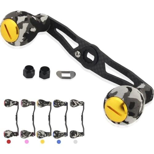 EKFan 115mm 8*5mm Hole Carbon Fiber Fishing Reel Handle Bait casting Camouflage EVA Knob Fishing accessories