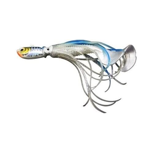 50g large size squid shaped artificial bait for lure fishing big ferocious fish by the Ocean total 10 pcs