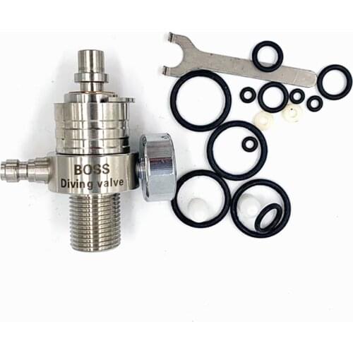 PCP Airforce M18x1.5 High Pressure Valve Direct Injection Valve 8mm Fill Nipple 4500psi 40mpa Gauge Stainless Steel Test Valve